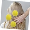 Vaguelly 12pcs Yellow Sponge Curlers Styling Tools for Effortless Curls