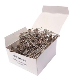NiftyPlaza Heavy Duty Large 1-1/2" Safety Pins - High-Grade Steel, Nickel Plated, Rust Resistant (1000 Safety Pins)