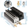 Baomain 8 Space Pneumatic Solenoid Valve Set PT1/8'' 4V110-06 24VDC