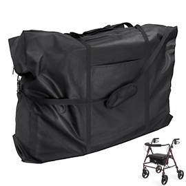 Hengme Rollator Travel Bag - Waterproof Travel Bag for Medline Large 500LB Folding Walker Transport Chair Portable Large Duffel Bag Carry Case for Car and Airplane Traveling(37"L x 14"D x 29"H)
