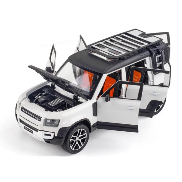 Unbranded White 1/24 Sound&Light Model Pull-Back Car Toy Vehicle Collection