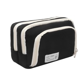 Large Pencil Case Study Must Haves, Aesthetic Pencil Case, Black Large Capacity, Pencil Case for Middle and High Schools, black, Stylish and simple