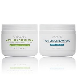 El paquete de crema hidratante de urea incluye 42% más y 42% máx. Paquete de reparación de pies y piel para talones agrietados, callos y piel seca y á