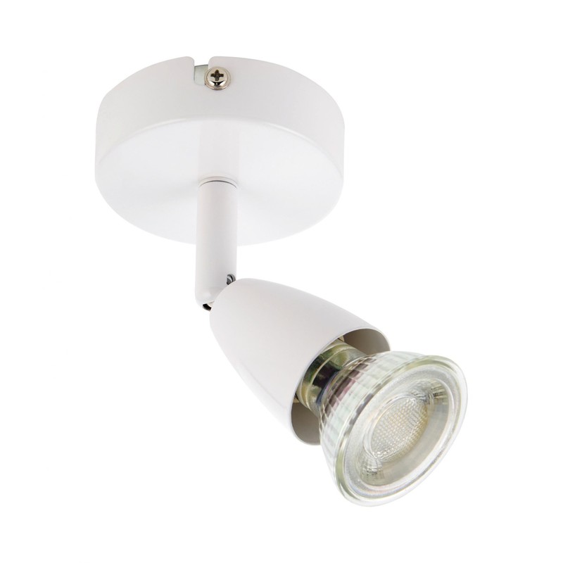 Saxby Amalfi 50W Single Gloss White Decorative Commercial Domestic Adjustable