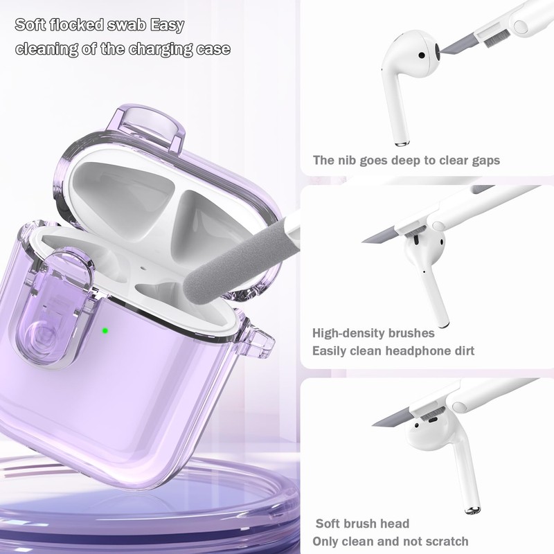MHYALUDO Compatible with Airpods Case with Secure Closure, Compatible with