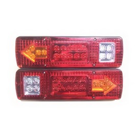 TOTMOX 2X LED Tail Light, Rear Light, 19 LEDS, 12V DC, for Trucks, Caravans, Van Vehicle, Boat Trailers