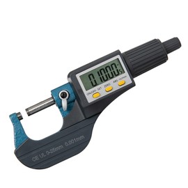 Beslands Digital Electronic Display Micrometer 0-1" / 0-25mm Gauge 0.00005" / 0.001mm Thickness Measuring Tools for Mechanics Inch/Metric Calipers, Machinist Micrometer, Protective Case with Battery