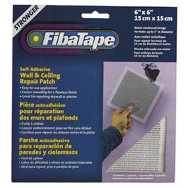 FibaTape 6 inch x 6 inch Self Adhesive Perforated Aluminum Wall and Ceiling Repair Patch