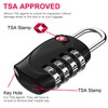 ZHEGE Suitcase Locks Combination with Zinc Alloy Shackle, TSA Approved