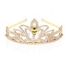 Gold Tiara Crystal Crown Bridal Wedding Queen Bee Tiara Women
