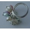 Sterling Fresh Water Pearl Cluster Ring, Pastel Multi Color Pearl