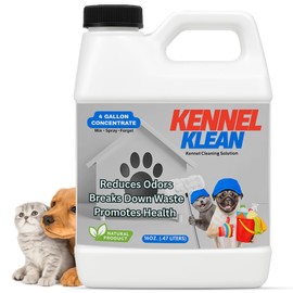The Nature Company Kennel Klean - Dog Kennel Cleaner I 4 Gallon Mix I Natural Refresher for Dogs & Cats | Effective Cleaning | Spray for Concrete, Yard, Pen, 16 oz Concentrate. 4,000+ Sq. Ft (16 Oz)