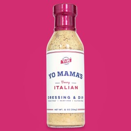 Yo Mama's Foods Keto Italian Dressing and Dip - Pack of (4) - Low Carb, No Sugar, Low Sodium, and Gluten-Free