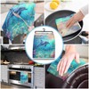 VSINKEEG Kitchen Towels Pack of 2 Underwater Dolphin Sea Fish