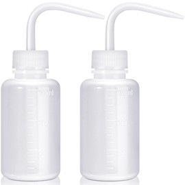 Valchoose Professional 2PCS 150ML Lash Water Bottle Squeezer, 5oz Tattoo Wash Bottle No Need to Squeeze Hard, Easy to Carry Plastic Wash Bottle for Eyelashes, Cleaning(Translucent White)