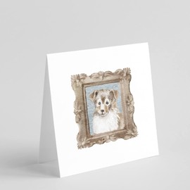 Caroline's Treasures CK8519GC55 Sheltie Sable Puppy 2 Pretty as a Picture Square Greeting Cards and Envelopes Pack of 8 Blank Cards with Envelopes Blank Thank You Note Greeting Cards Stationery 5x5 Sq