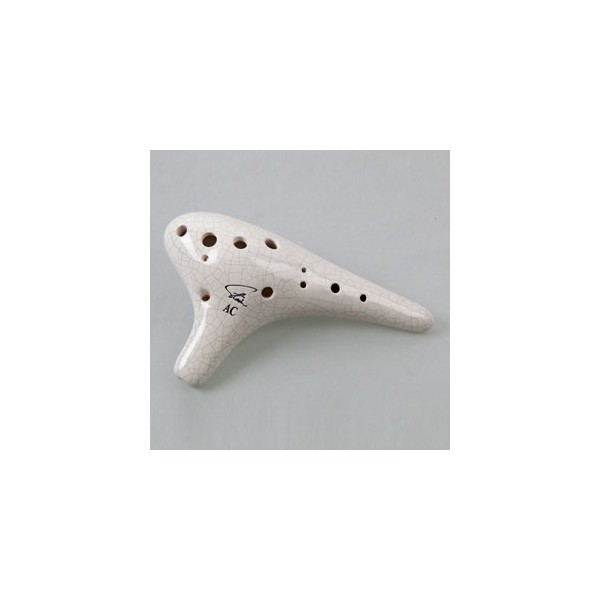 Focalink Alto C 12 Holes Transparent Crackle Glazed Ceramic Ocarina.Easy