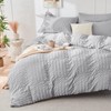 HYMOKEGE Light Grey Duvet Cover King Size, Ultra Soft 3-Piece