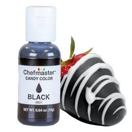 Chefmaster Black Candy Color | True-Tone Shades | Oil-Based | Professional-Grade Dye | Chocolate, Strawberries, Cake Pops | Decorating | Easy-to-Use | Manufactured in the USA | 0.70 oz