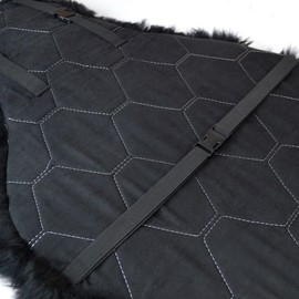 OKAYDA Genuine Australia Sheepskin Seat Cover Fluffy Fur Seat Cover for Cars, Trucks, SUV or Vans (Black)