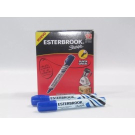 Esterbrook Marcador Permante Esterbrook Azul Caja Con 12