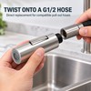 G1/2 Pull-Out Kitchen Faucet Sprayer Head, 2-Mode ABS Replacement Nozzle