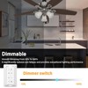 Ceiling Fan Remote Control with Light Dimmer, 3 Speeds Wall