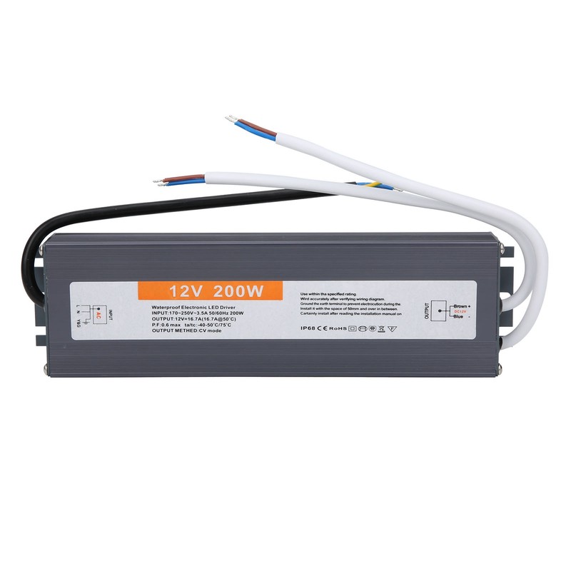 200W Professional Waterproof Electronic LED Driver Power Supply AC170‑ (50/60HZ)