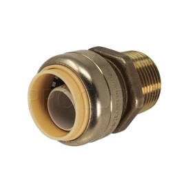 PROCURU 1-1/4 Inch PushFit Male Adapter (MNPT), Push-to-Connect Brass Plumbing Fitting for Copper, PEX, CPVC, PE-RT Pipe, Certified Safe (1.25", 1-Pack)
