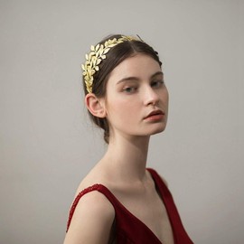 Frcolor Gold Leaf Crown Roman Goddess Greek Goddess Bridal Hair Band