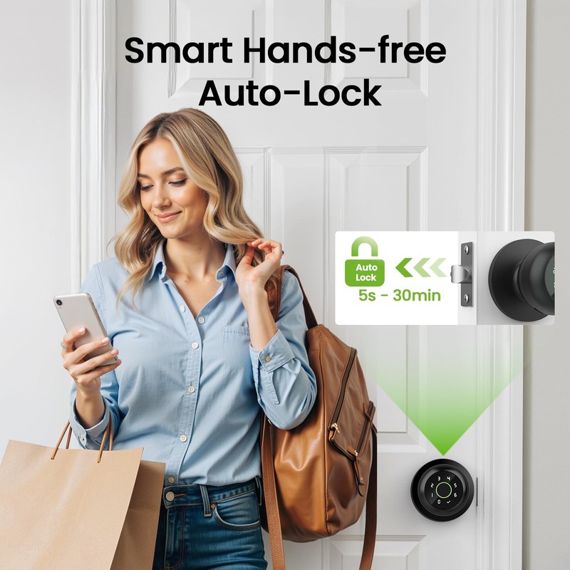 GHome Smart Fingerprint Door Lock, 4 in 1 Smart Fingerprint