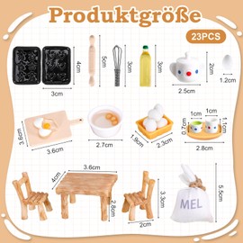 Miniature Gnome Accessories, Pack of 19 Dollhouse Accessories