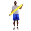 CanDo Singles Low Powder Exercise Band, 4-foot singles, Yellow: X-Light