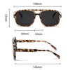 RUNHUIS Vintage 70s Sunglasses Women Men Retro Large Square Frame