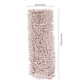 Jerliflyer Microfiber Dust Mop Pad, Wet Dry Floor Cleaning Mop Replacement Pad, Mop Pad with Extra Chennai Fill for Tiled Floors, Hardwood Floors (Cream Colour)