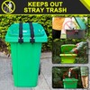GripHandle Metal Double-Claw Trash Can Lid Lock Strap for Animals,Bungee