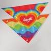 Persoshow 2Pcs Spring Dog Bandanas Girl, Reversible Heart & Rainbow