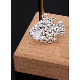 Fashion Jewelry Small FISH NAUTICAL OCEAN Charm on Plated 925 Sterling Silver 18" Necklace Women