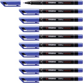 OHP Pen - STABILO OHP Pen Permanent - Fine - Box of 10 - Blue