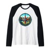 North Star Compass Rose Raglan Baseball Tee