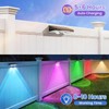 APILAB Solar Fence Lights Outdoor 8 Pack - 8 Modes