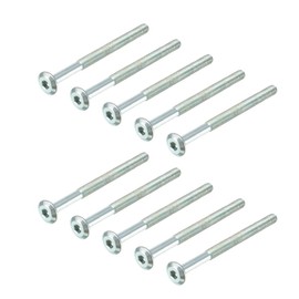 sourcing map M6x80mm Furniture Bolts Hex Socket Screws 58mm Thread Length Zinc Plated 10pcs