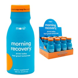 Morning Recovery Electrolyte, Milk Thistle Drink Proprietary Formulation to Hydrate While Drinking for Morning Recovery, Highly Soluble Liquid DHM, Orange Mango, Pack of 12