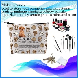 PXTIDY Cavapoo Gifts Cavapoo Dog Lovers Gift Cavapoo Definition Cosmetic Bag Animal Lover Gifts Cavapoo Dog Mom Gift
