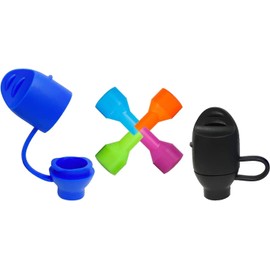 WtrBtl - Boquillas de repuesto para válvula de mordida para Camelbak y la mayoría de las marcas de agua de la vejiga de hidratación y mochila (2 cubiertas contra el polvo + 4 colores mezclados,