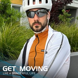 SCVCN Gafas de Sol Deportivas Polarizadas Gafas de Ciclismo, para Hombres y Mujer MTB Protección UV400, Montura TR90 para Montar en Bicicleta, Correr, Béisbol, Golf, Conducir, Running 04 silbrig Negro