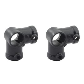 1-1/4" Pipe Fitting Connections, TTZEZE 2PCS Unthreaded Aluminium Alloy Pipe Elbow/Tee for Steampunk Vintage DIY Pipe Decor Project,Shelf Bracket,Plumbing Pipe,Decor Furniture,Shelving Decoration