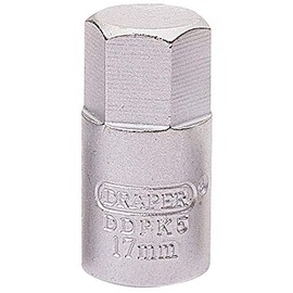 Draper 38323 Hexagon Drain Plug Key, 3/8" Square Drive, 17mm , Blue