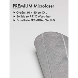 Microfibre Cleaning Cloth for Glasses in Optician Quality, Microfibre Cloth for Cleaning Glasses, Optician's Cleaning Cloth in 40 x 40 cm (2 x Microfibre Cloths)