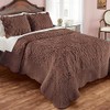 Collections Etc Elegant Ultra-Soft Faux Fur Plush Quilt Bedding with